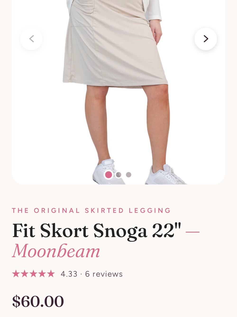 Moonbeam Mini Skirted Skort - Neutral Moonbeam